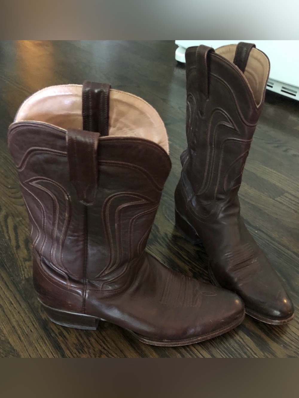 Tecovas Dark Brown Western Boots - Picture 1 of 4